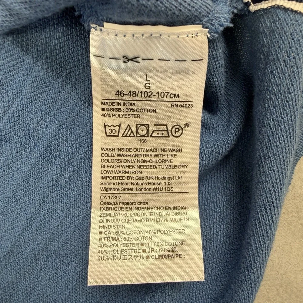 Banana Republic Polo Shirt Blue Standard Fit SS Summer Men's Size Large